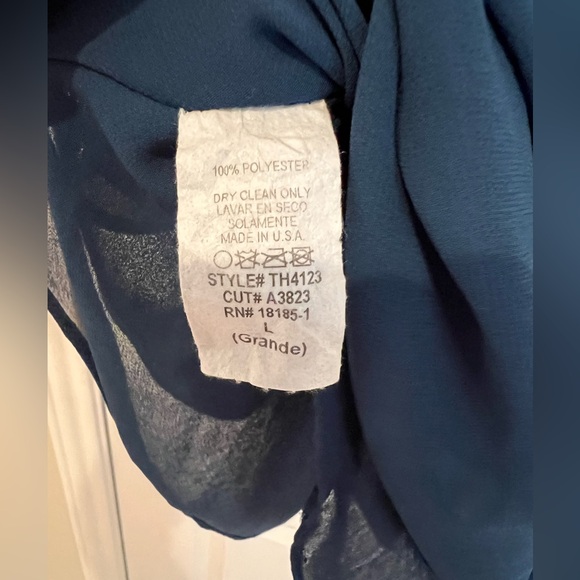 Sheer Navy Blue High Low Shrug Blouse | Poshmark - Picture 9 of 10